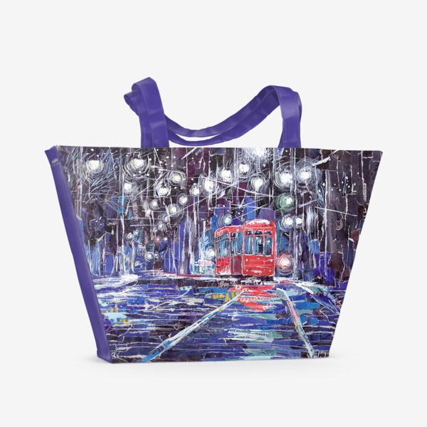 Пляжная сумка «Красный трамвай»