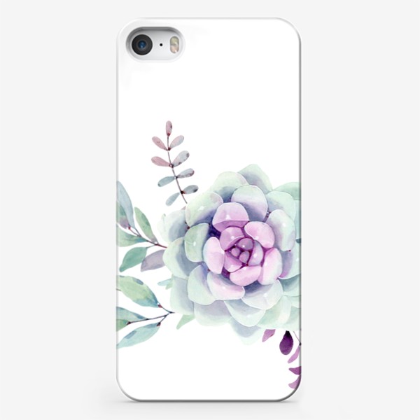 Чехол iPhone «violet succulent»