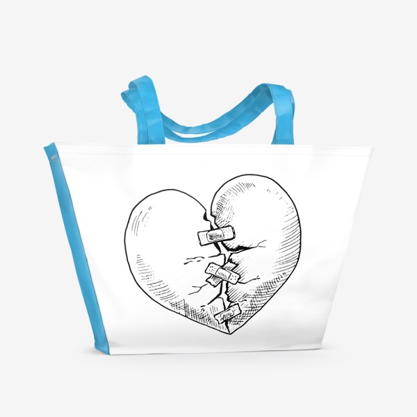 Пляжная сумка «разбитое сердце»