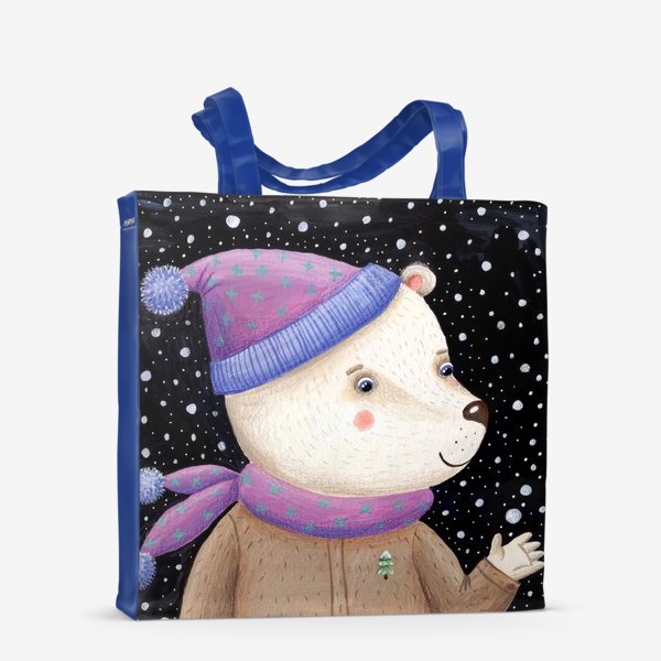 Сумка-шоппер «Мишка и снег»