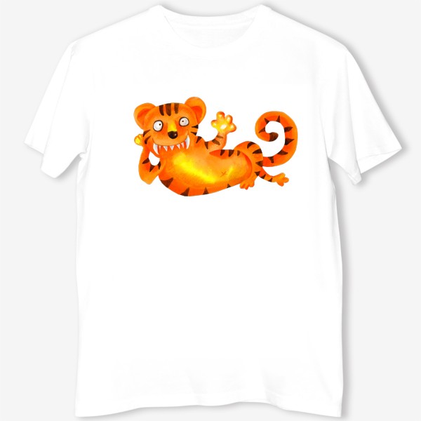 Футболка &laquo;Год тигра 2022 Новый год Прикольный тигр Смешной тигр Парная футболка&raquo;