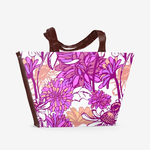 Пляжная сумка &laquo;Purple blossom&raquo;