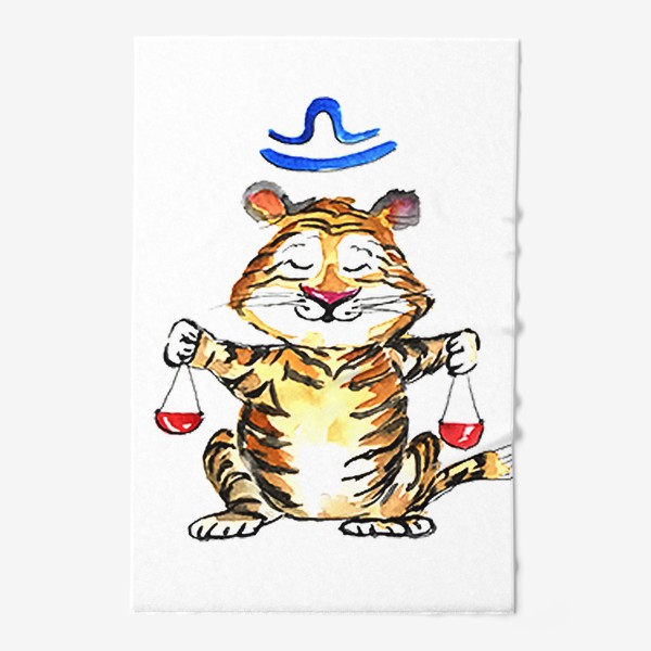 Полотенце «весы год тигра новый год»