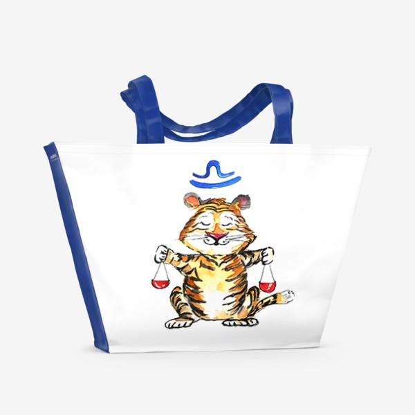 Пляжная сумка «весы год тигра новый год»