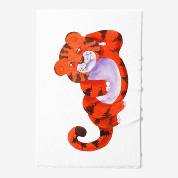 Полотенце «Год тигра 2022 Новый год Прикольный тигр Смешной тигр Парная футболка»