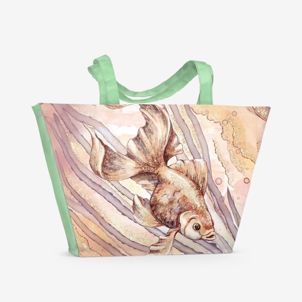 Пляжная сумка «золотая рыбка»