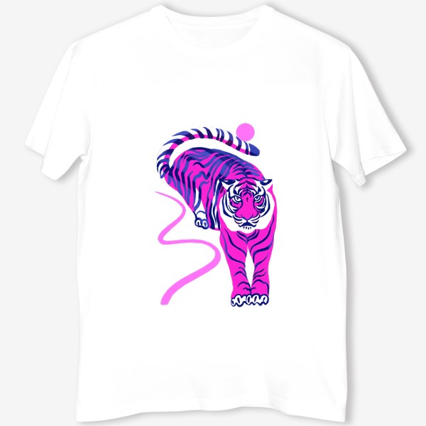 Футболка «розовый тигр.»