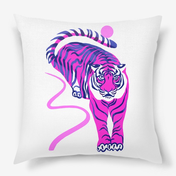 Подушка «розовый тигр.»