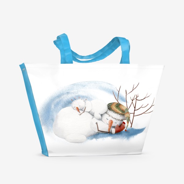 Пляжная сумка «Snowmen family»