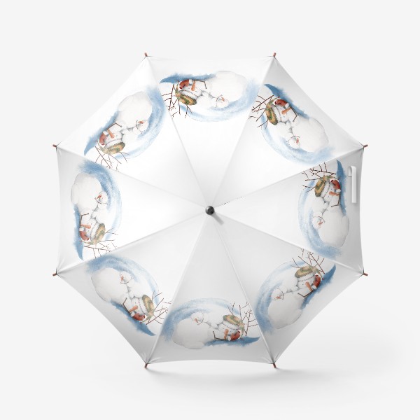 Зонт «Snowmen family»