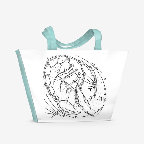 Пляжная сумка «Скорпион зодиак»