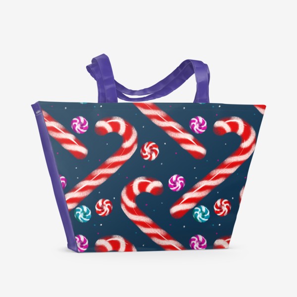 Пляжная сумка «Новогодние конфеты»