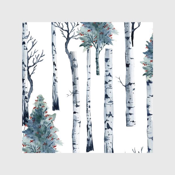 Шторы «зимний лес»