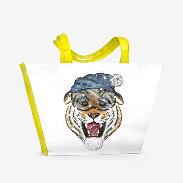 Пляжная сумка «Тигр горнолыжный»