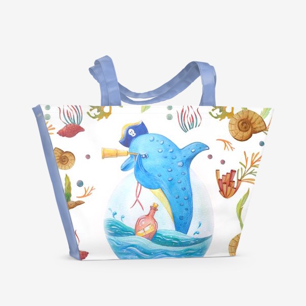 Пляжная сумка «Дельфин-пират»