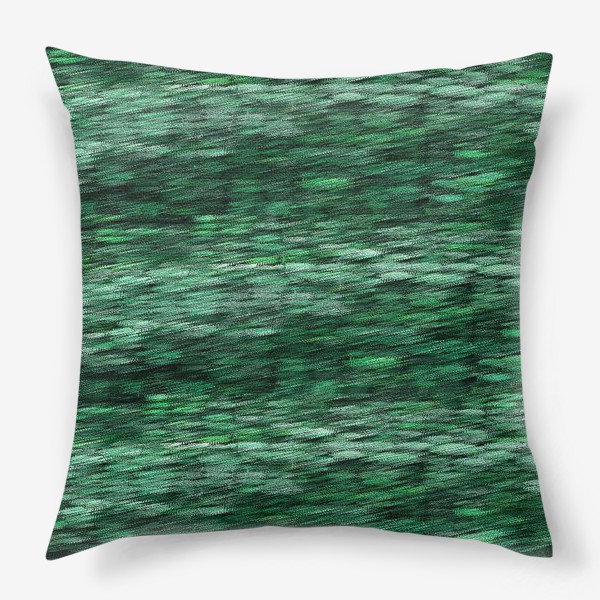 Подушка «текстура зеленый меланж»