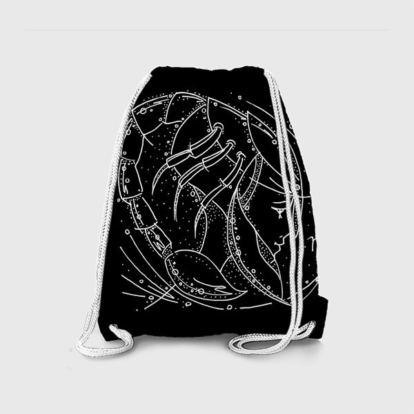 Рюкзак «Скорпион зодиак. Черный.»