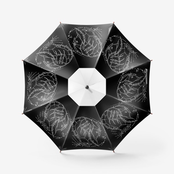 Зонт «Скорпион зодиак. Черный.»