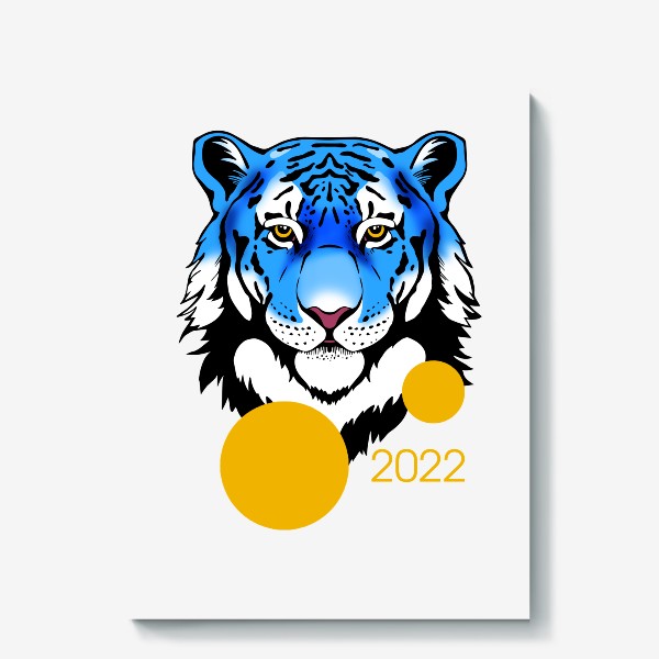 Холст «Водяной тигр символ 2022 года»