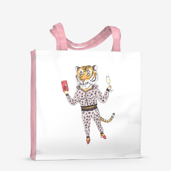 Сумка-шоппер «Новогодняя тигрица»