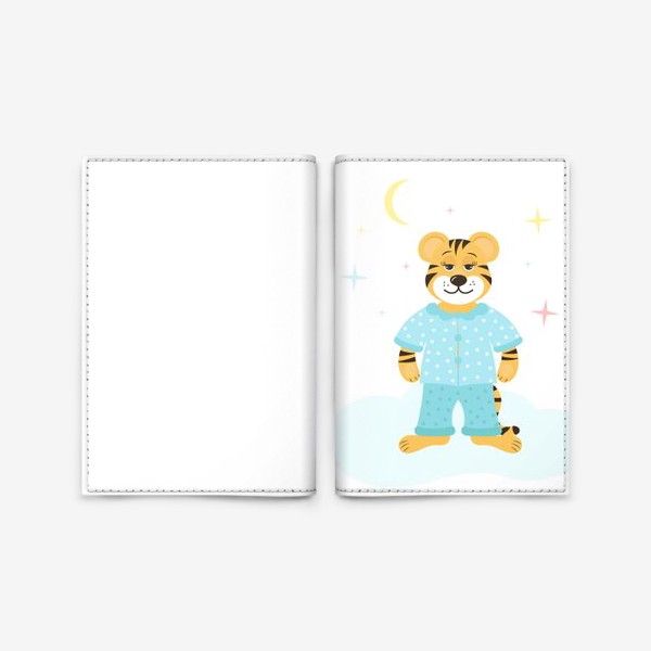 Обложка для паспорта «Тигрёнок в пижаме»