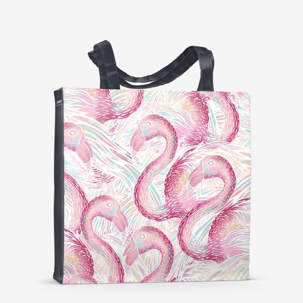 Сумка-шоппер «Фламинго цвета рассвета»