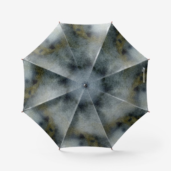 Зонт «Акварель современная абстракция, серый и золотой»
