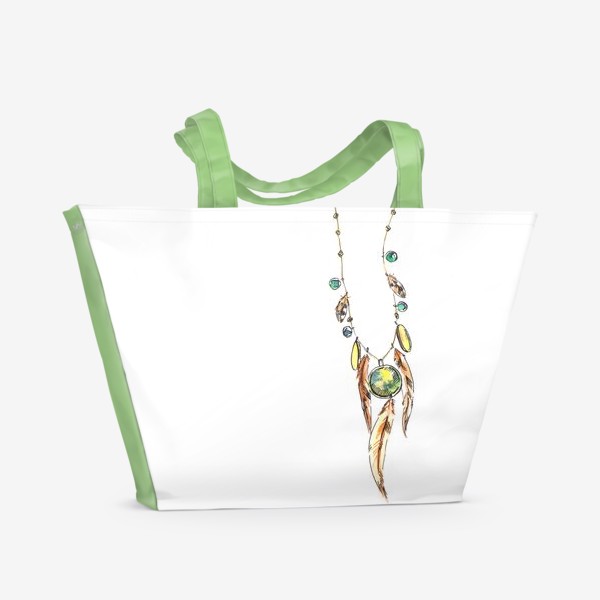 Пляжная сумка «Ожерелье настоящего индейца »