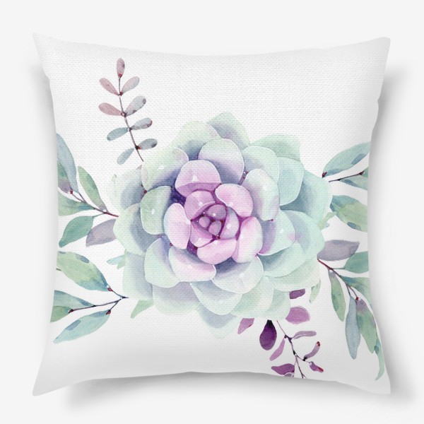 Подушка «violet succulent»