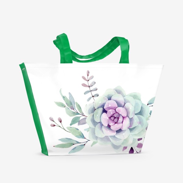 Пляжная сумка «violet succulent»