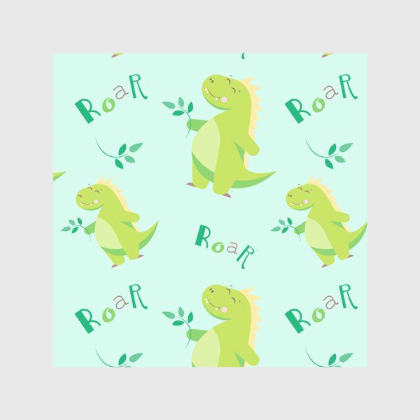 Скатерть «Милый зеленый динозавр»