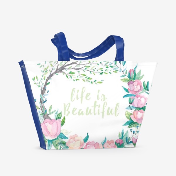 Пляжная сумка «Цветочный венок»