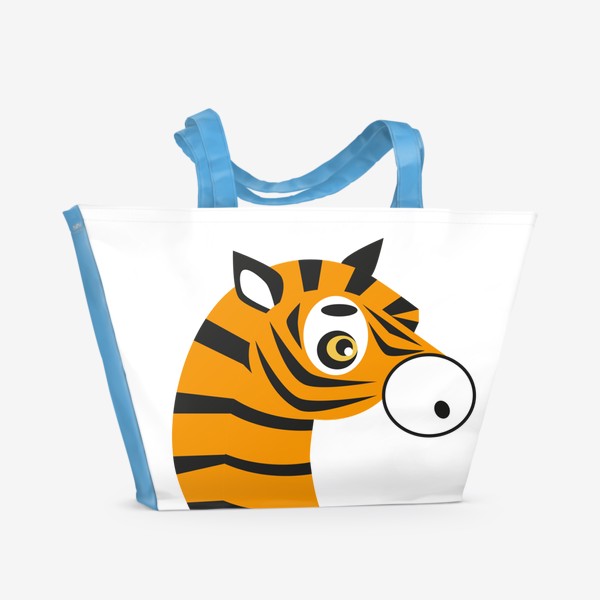 Пляжная сумка «зебра с окраской тигра: Модно а главное безопасно»