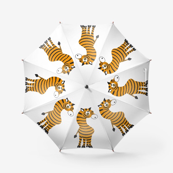 Зонт «зебра с окраской тигра: Модно а главное безопасно»