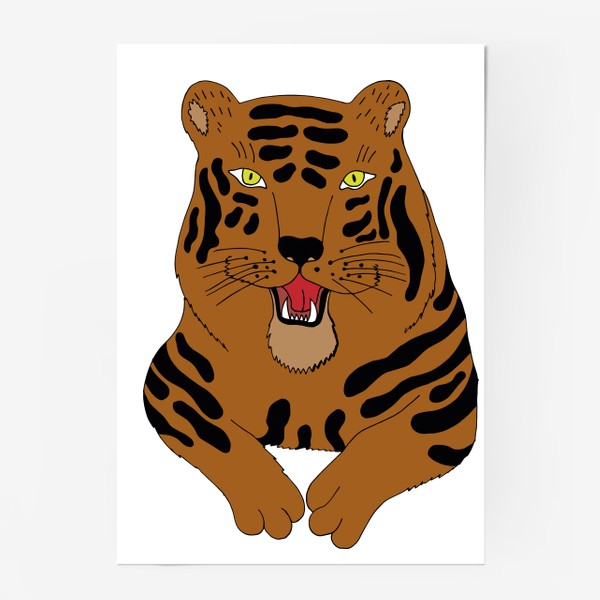 Постер «Сильный тигр.»