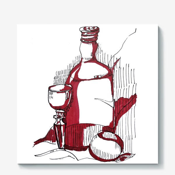 Холст «Красное вино»