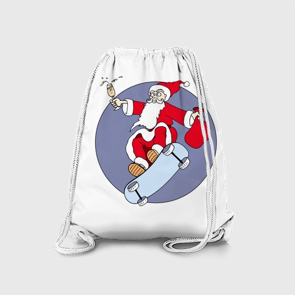 Рюкзак «Веселый дед мороз, новогодний принт»
