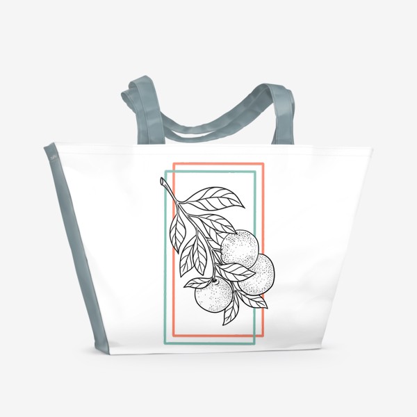 Пляжная сумка «Мандарины графика»