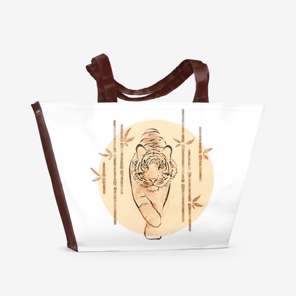 Пляжная сумка «Крадущийся тигр. Символ года 2022»