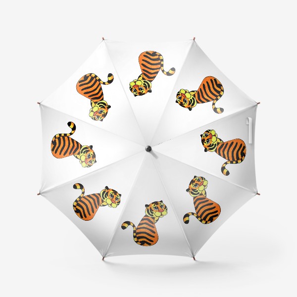 Зонт «Символ 2022 года Акварельный тигр 3 Минимализм»