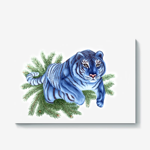 Холст «Синий тигр»