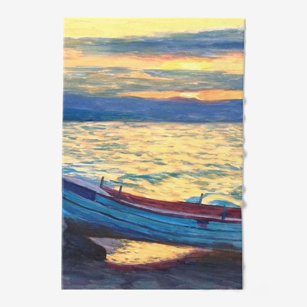 Полотенце «Лодка на закате»