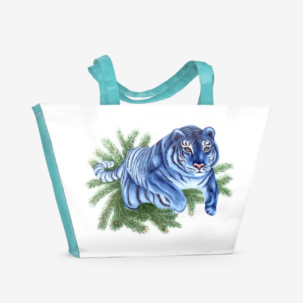 Пляжная сумка «Синий тигр»