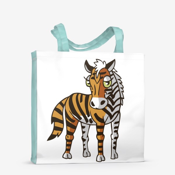 Сумка-шоппер «лошадь (зебра) с окраской тигра: Модно и безопасно»