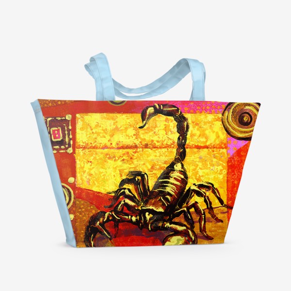 Пляжная сумка «Скорпион. Абстракция»