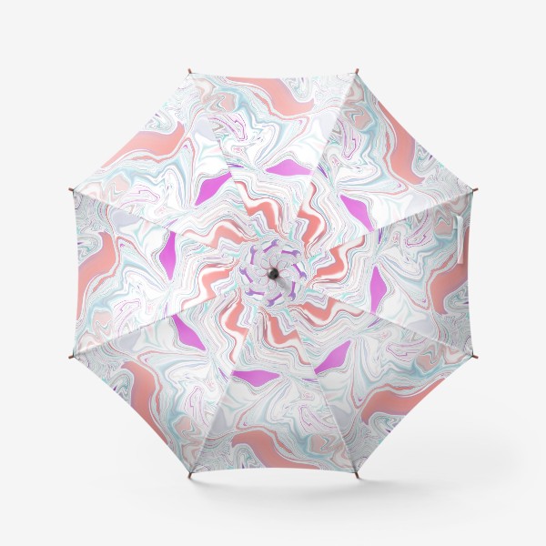 Зонт «Розовый мрамор. Глитч»
