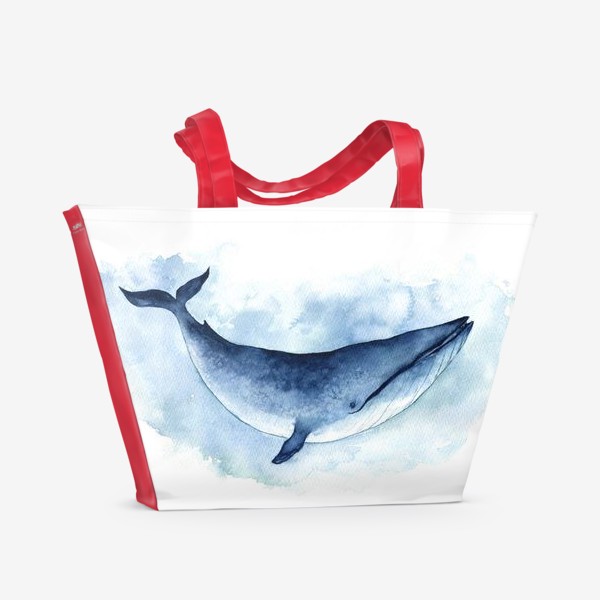 Пляжная сумка «Кит в океане»