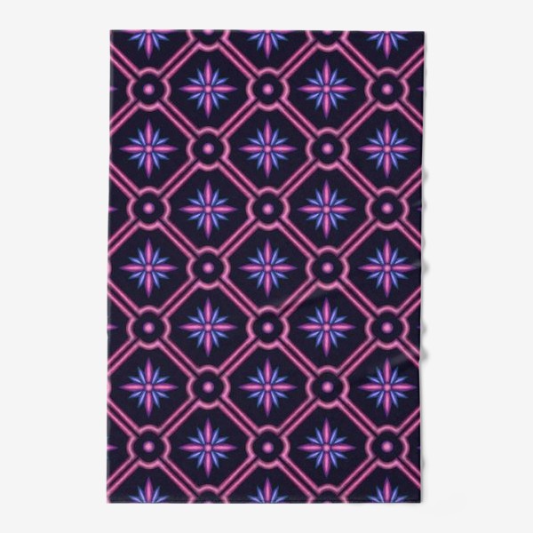Полотенце «Геометрический паттерн фиолетовый»