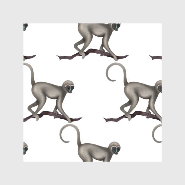 Шторы «Паттерн с обезьянками»