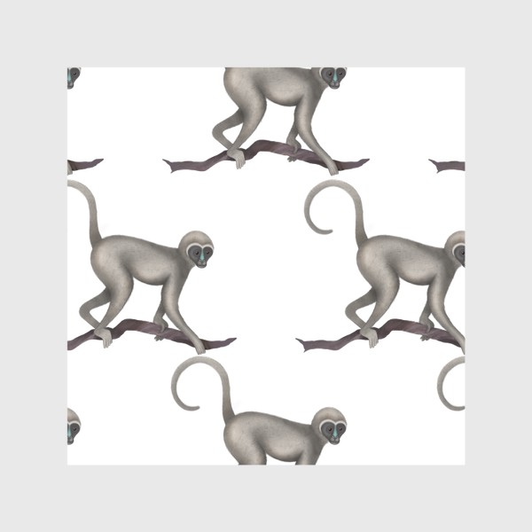 Скатерть «Паттерн с обезьянками»